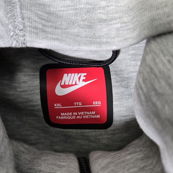Nike Sportswear Tech Fleece Full Zip Hoodie Heather Grey Mens 2XL FB7921-063 XXL - Picture 3 of 7